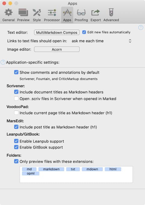 Application Settings