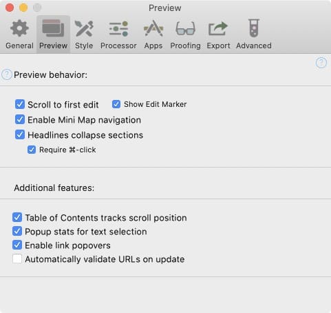 Preferences: Preview