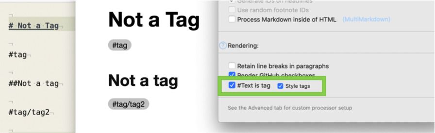 #Text is tag enabled